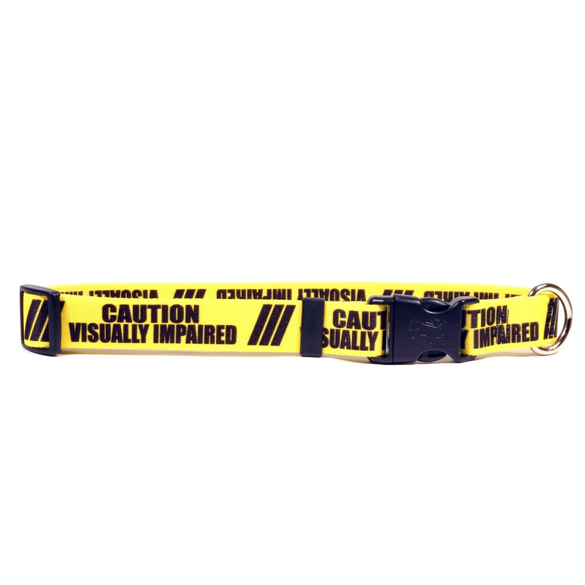 1 Inch - Caution Visually Imparied Dog Collar by Yellow Dog Design, Inc ...